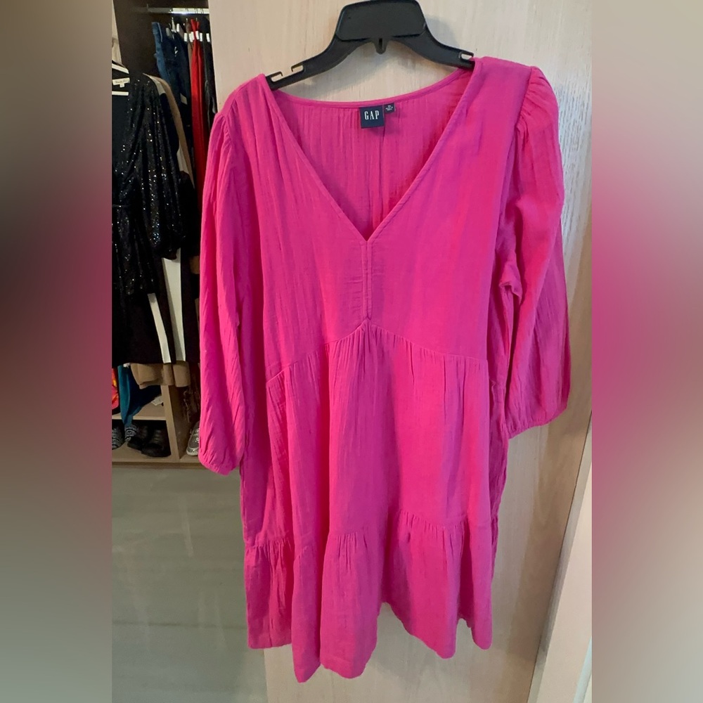 Hot pink boho style dress